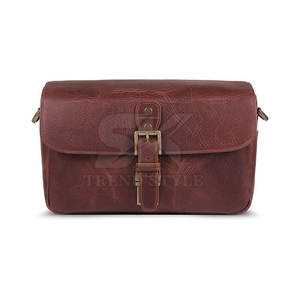 Wholesale <b>Price</b> Leather Single Shade <b>Camera</b> Bag Solid Color OEM Custom Logo <b>Camera</b> Shoulder Bag - Product Image 2