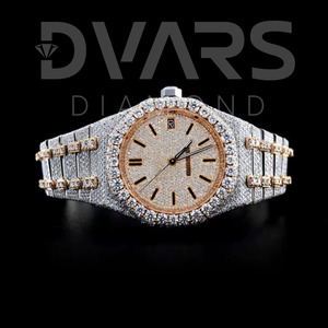 Reloj de Lujo para Hombre y Mujer, con Diamantes de Imitación, Moissanita, Oro Amarillo, Estilo Hip Hop, Movimiento Mecánico Automático ETA, Acero Inoxidable - Product Image 2