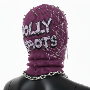 ไหมพรมถักสำหรับผู้หญิง280GSM อะคริลิคอ่อนนุ่มพรีเมียมสีม่วงปักโลโก้ออกแบบได้ตามต้องการและเน้นโลหะหนามไหมพรม - Product Image 5