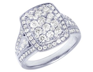 Anillo de diamantes de moissanita de racimo en plata de ley S925, lujosa joyería helada para ocasiones especiales - Product Image 2