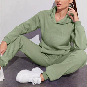 Nouveau survêtement sport décontracté pour femme en coton/polyester respirant, personnalisable, 2 pièces, vente en gros - Product Image 6