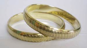 Trendy High Quality Handcrafted Vertical Line Copper <b>Bangle</b> For Women Elegant <b>Gold</b> Plated Indian Bridal Jewelry Ethnic Fashion - Product Image 2