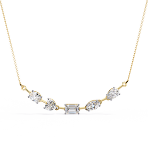 18K Gold Lab Grown Diamond Necklace for Ladies Beautiful Accessory - Product Image 1