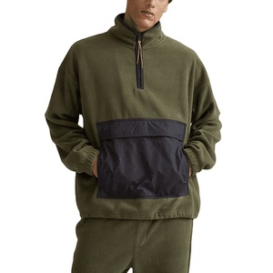 OEM al por mayor chaqueta de alta calidad para los hombres de diseño personalizado media cremallera Unisex más pulóver otoño Chaquetas de punto para hombres - Product Image 1