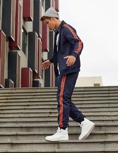 Chándal atlético de 2 piezas para hombre, chándal informal con cremallera completa para correr, conjunto de entrenamiento deportivo, ropa deportiva - Product Image 5