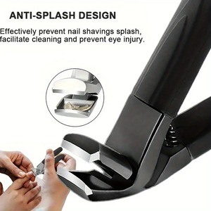 Ensemble de 3 coupe-ongles en plastique robuste pour les seniors, design incliné pour une utilisation facile, grand récupérateur d'ongles sans dégâts - Product Image 2