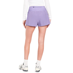 Short de course 2-en-1 pour femmes de haute qualité avec entrejambe de 2 pouces Lecra 240 Gsm tissu imperméable respirant poche attachée coupe ample - Product Image 2