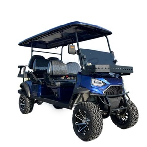 Voiture de golf électrique 6 places, 4 roues motrices, tout-terrain, véhicule touristique avec toit et porte-bagages - Product Image 1