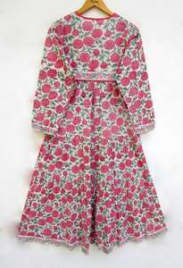 Charme féminin énergique rose Applique embelli corsage dentelle tissu femmes Kimono Maxi robe avec cordon de serrage pour ajustement réglable - Product Image 3