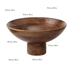 Recipiente de madera para servir alimentos de último diseño, forma redonda, tamaño personalizado, cuenco para servir frutas para proveedor mayorista - Product Image 1