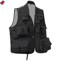Veste de pêcheur, de photographe et de journaliste en polyester et coton, multi-poches, personnalisable avec logo, vente en gros, unisexe, tendance