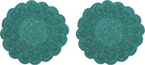 Wholesale Luxury Green Multi-Color Embroidered <b>Placemats</b> Glass Beads & Flower Shape Dining Table Kitchen Mat Wedding Occasions - Product Image 2