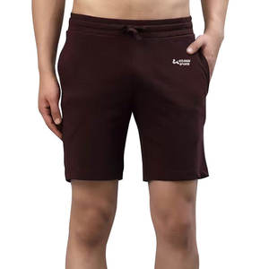 กางเกงขาสั้นออกกำลังกายสำหรับผู้ชายน้ำหนักเบายืดได้สีพื้นและโลโก้ที่ปรับแต่งได้ - Product Image 5