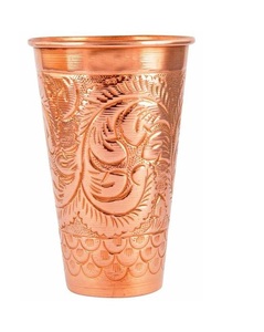 Vaso de cobre duradero sin toxinas, vaso de cobre puro para acampar, vaso de agua martillado para Ayurveda, Yoga, saludable, el mejor precio - Product Image 2