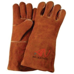 Gants de sécurité en cuir XL 12 oz d'épaisseur 12 pouces de long imperméable respirant sans silicone/sans poudre ignifuge anti-dérapant pour - Product Image 2