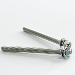 Finefix สลักเกลียวสกรูหัวหกเหลี่ยมสแตนเลส M8 * 20พร้อมเครื่องซักผ้าแบบรวม - Product Image 1