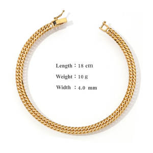 Cadena y pulsera K18 6DCW 18cm10g para mujer, excelente calidad, precios finos, uso diario - Product Image 1