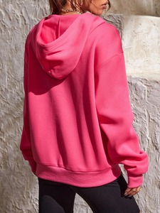 Sweat à capuche zippé personnalisé pour femmes OEM Sweat à capuche zippé en coton polaire décontracté pour dames 2025 - Product Image 3