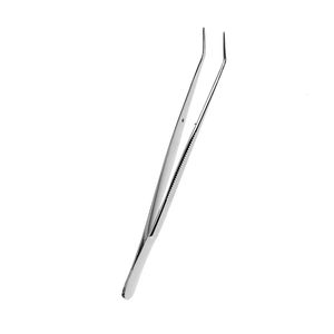 Pince à épiler dentaire en acier inoxydable Pince à épiler chirurgicale en coton incurvé avec impression de logo personnalisé - Product Image 3