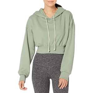 Sudaderas Cortas de Forro Polar para Mujer, Estilo Urbano, Color Sólido, Secado Rápido, Transpirables, Impresión Personalizada, Precio de Fábrica - Product Image 6