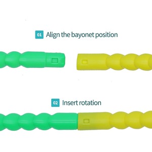 Cerceau en plastique rose vif de haute qualité pour enfants, anneau de fitness Hula, vente en gros de jouets d'extérieur en mousse arc-en-ciel pondérés, fournisseur en vrac - Product Image 3