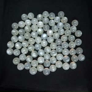 Top qualité 100% authentique pierre de lune blanche lisse ronde Cabochon taille calibrée en vrac pierres précieuses de guérison à taux de vrac - Product Image 1