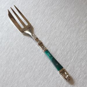 Solid Brass Fruit Fork <b>Set</b> 4-Piece with Stainless Steel Bone Handle Best Quality for Kitchen Hotel Home Restaurant Price - Product Image 4