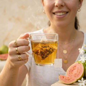 Natural Guava Leaf <b>Tea</b> Organic Herbal Pyramid Bag Eco Biodegradable Detox <b>Slimming</b> Antioxidant Caffeine Free 25 Bags - Product Image 2