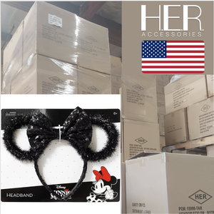 ขายส่งที่คาดผมหูมินนี่เมาส์แบบมีกลิตเตอร์ ปรับได้ จำนวน 150 ชิ้น/กล่อง สำหรับผู้หญิง ลุคเมทัลลิก สินค้าจากคลังสินค้าในสหรัฐอเมริกา - Product Image 1