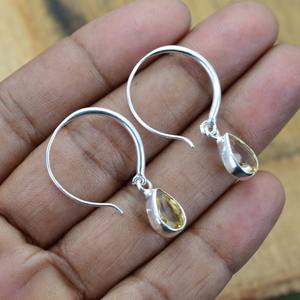 ต่างหูสไตล์ Boho คลาสสิกเครื่องประดับสำหรับผู้หญิงเครื่องประดับเงิน925สเตอร์ลิงซิทรินพลอยแฮนด์เมดต่างหูของขวัญความรัก - Product Image 5