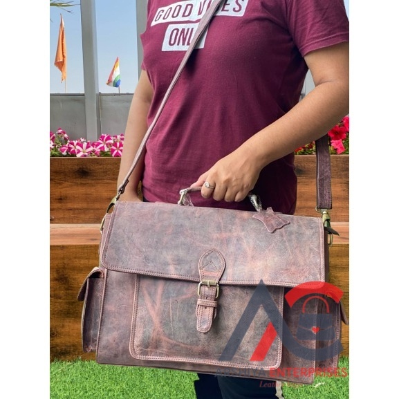 Real High Quality Business Laptop Briefcases Work Shoulder Computer Handbags Full Grain Genuine Leather Bag for Man Briefcase