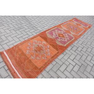 Tapis Vintage en Laine Turque Orange Violet 28X113 pieds Tissage Plat Patchwork Design Salon Tapis en Latex pour la Décoration Intérieure 4m - Product Image 2