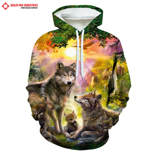 Sweat à capuche d'hiver pour hommes grande taille 3D Animal automne lettre impression nouvelle mode décontracté solide Design Sublimation sweat à capuche - Product Image 3