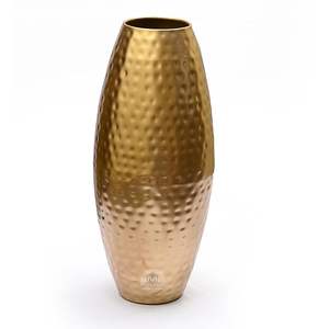 Florero de aluminio con curvas doradas pulidas y suaves, diseñado para hogares minimalistas modernos a bajo precio - Product Image 4