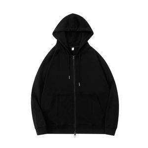 2025 vente en gros personnalisé hommes noir vintage haute qualité coton éponge français fermeture éclair complète streetwear fermeture éclair sweats à capuche - Product Image 6