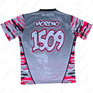 เสื้อยืดพิมพ์ลายสำหรับผู้ชายเสื้อยืดผ้าโพลีเอสเตอร์พิมพ์ลายทั้งตัวพิมพ์ลายพิมพ์ซับลิเมชันออกแบบได้ตามต้องการ - Product Image 2