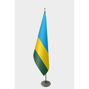 Rwanda Official Indoor <b>Flag</b> Custom 3x5ft Desk <b>Flag</b> Digital Printed Cotton Aluminum <b>Pole</b> Versatile Display Silk Plastic Polyester - Product Image 1