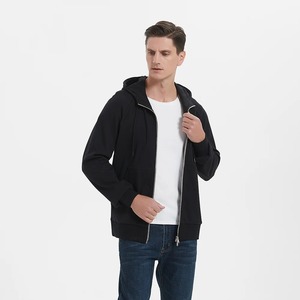 2025 Hombres Sudadera CON CAPUCHA DE VERANO Hombres sudadera Anti-Radiación Sudadera con capucha para hombres Algodón plateado Cremallera-up Color negro - Product Image 2