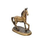 Estilo Vintage envejecido 5,5 alto 720G estatua de caballo de latón hermosa escultura de Animal pulido artesanías coleccionables - Product Image 5