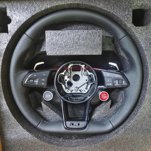 DOS R8-Volant de sport en forme de D à deux boutons et LED pour voiture de course compétitive, mise à niveau pour <span class=keywords><strong>Audi</strong></span>, nouveau/vieux cuir carbone - Product Image 3