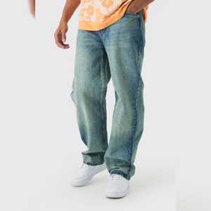 กางเกงผ้ายีนส์ทรงหลวมขากว้างสำหรับผู้ชายชุดสตรีทแวร์ทันสมัยใส่ได้ทั้งชายและหญิงแบบวินเทจ - Product Image 4