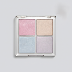 [OEM] 4 Pan Prismatic Glow Highlighter Palette K-Beauty Baked Strobing Makeup Face Illuminator Polvo nacarado - Product Image 1