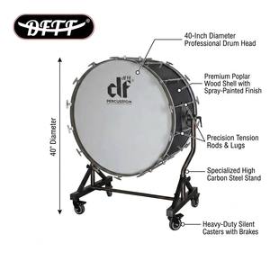 Venta al por mayor de fábrica OEM: Tambor bajo de <span class=keywords><strong>concierto</strong></span> Symphony de 40 pulgadas con carcasa de madera, soporte giratorio de 360° con ruedas, y mazo ajustable de alta resistencia. - Product Image 2