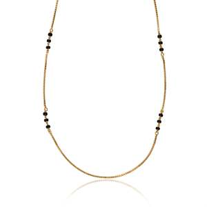 Collar Mangalsutra de Oro Amarillo de 9 Quilates con Perla y Diamante para Boda, Compromiso o Fiesta - Product Image 2