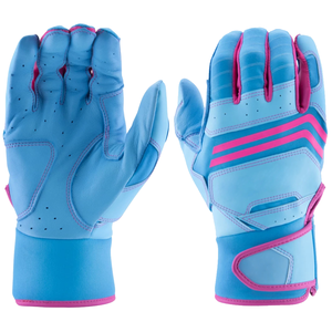 Gants de baseball personnalisés pour adultes, design à manchette longue, respirants, ajustables, en cuir, pour softball, QASWA SPORTS, ambidextres, fermeture auto-agrippante - Product Image 1