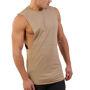 Camiseta sin mangas deportiva de gimnasio para hombre personalizada de alta calidad, Camiseta deportiva de estilo informal de punto transpirable de secado rápido disponible en venta al por mayor - Product Image 1