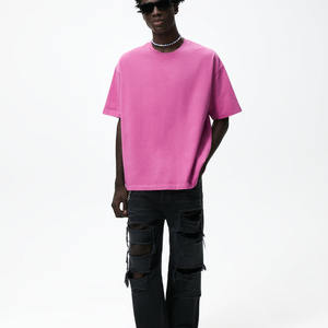 T-shirt en coton biologique 100%, logo d'été personnalisé, manches courtes de couleur unie avec des t-shirts décontractés en microfibre, vente en gros - Product Image 1