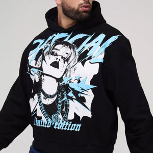 Sweat à capuche en coton de haute qualité pour hommes Style confortable Street Wear avec motif imprimé pour la mode printemps et hiver - Product Image 2