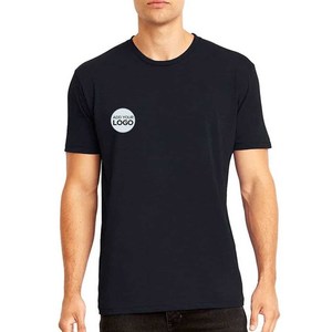 T-shirt de performance basique en mélange de coton, anti-humidité, pour hommes, T-shirts à manches courtes et col rond en mélange de coton - Product Image 3