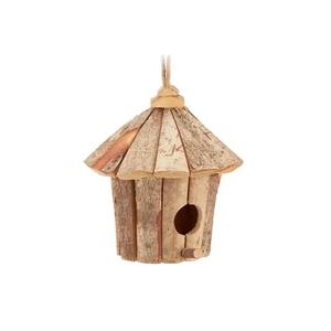 Mangeoire à oiseaux personnalisée en forme de cabane au look élégant, meilleure vente de mangeoires d'écureuil en bois fini naturel - Product Image 2